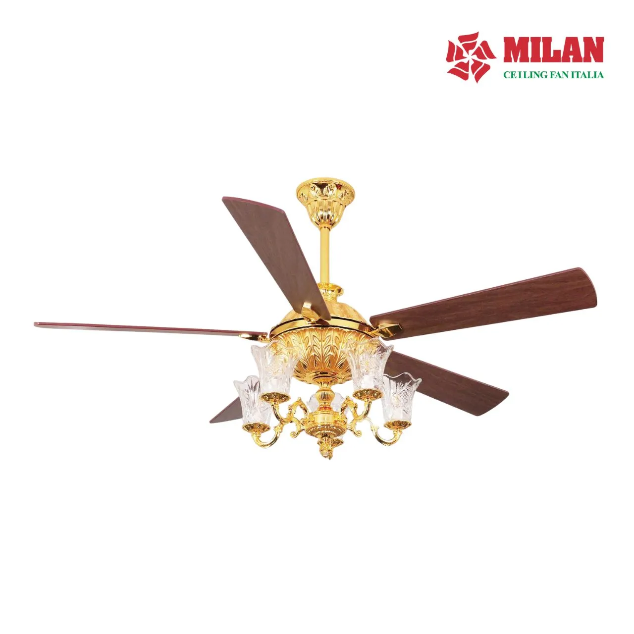 Quạt trần mạ vàng Milan FY962